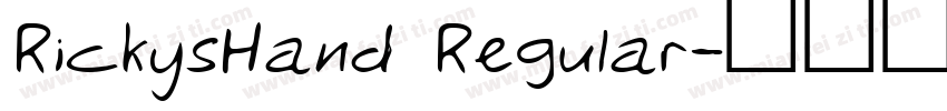 RickysHand Regular字体转换